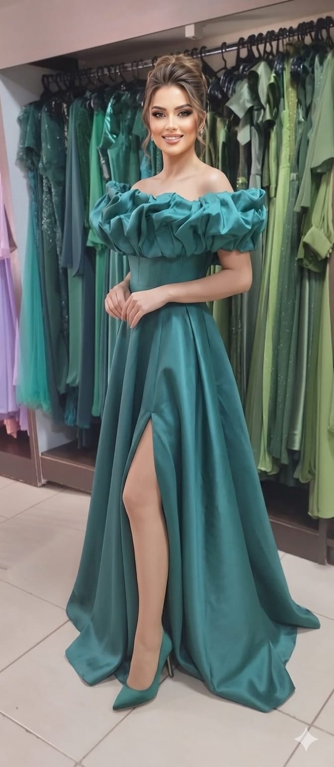Vestido Esmeralda Babado
