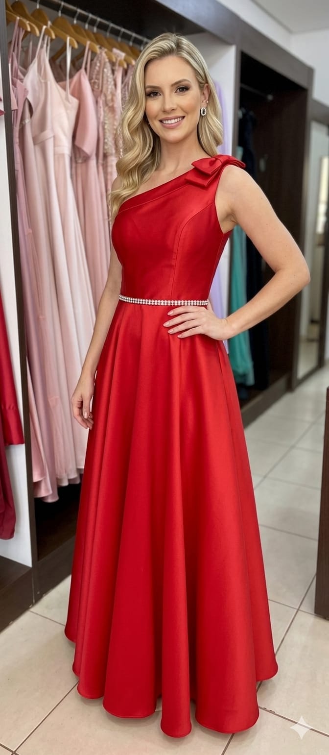 Vestido Rosso Laço