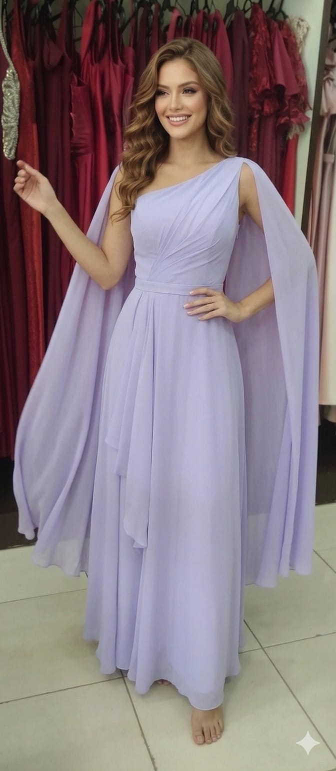 Vestido Lavanda Capa