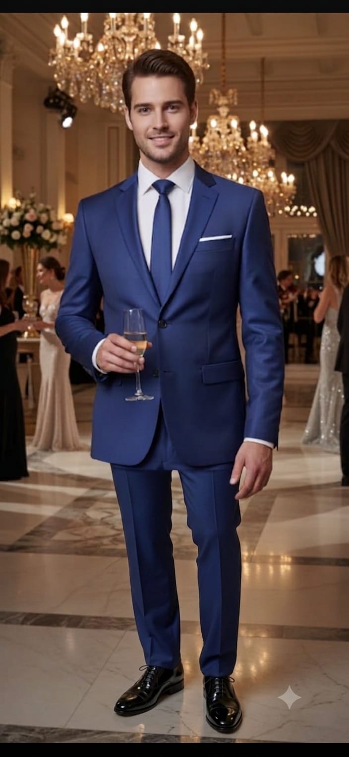 Traje Masculino Azul Slim