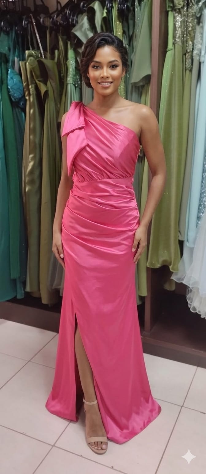 Vestido Pink Drapeado