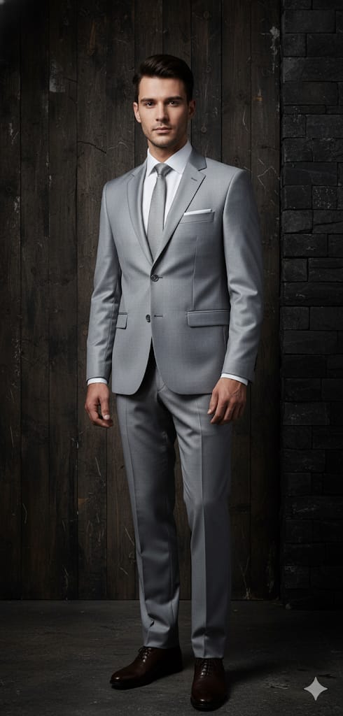Traje Masculino Cinza Clássico